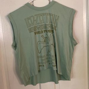 Earthbound Led Zeppelin cut off crop top